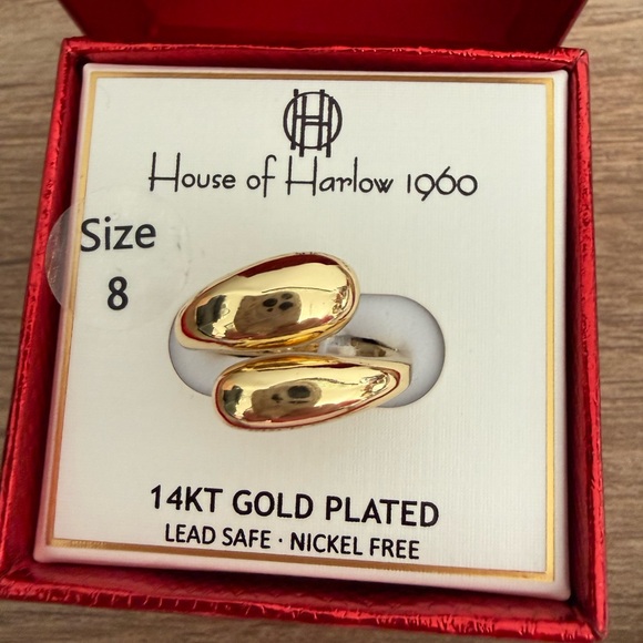 House of Harlow 1960 Gold Plated Wrap Ring, Size 8, NWT - Picture 5 of 5
